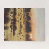 landschaftlicher Sonnenuntergang über Waldflächen Puzzle (Horizontal)