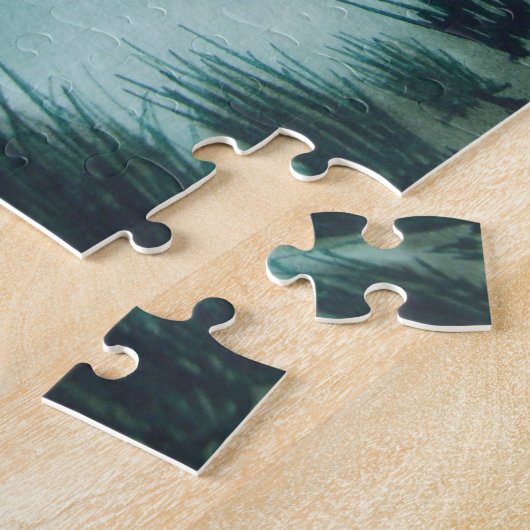 landschaftlicher Sonnenuntergang über Waldflächen Puzzle (Seite)