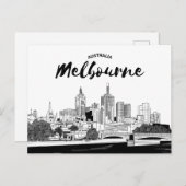 Landschaftlicher Stadtblick | Melbourne, Australie Postkarte (Vorne/Hinten)