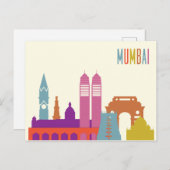 Landschaftlicher Stadtblick | Mumbai, Indien Postkarte (Vorne/Hinten)