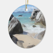 Landschaftlicher Strand in den Bädern der Jungfrau Keramik Ornament (Links)