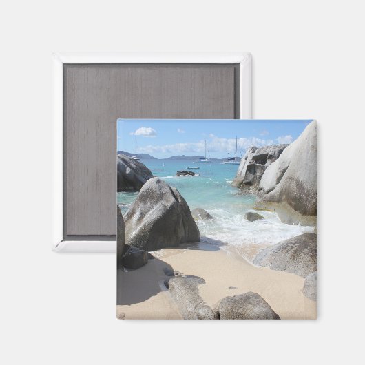 Landschaftlicher Strand in den Bädern der Jungfrau Magnet (Vorderseite/Rückseite)