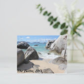 Landschaftlicher Strand in den Bädern der Jungfrau Postkarte (Stehend Vorderseite)