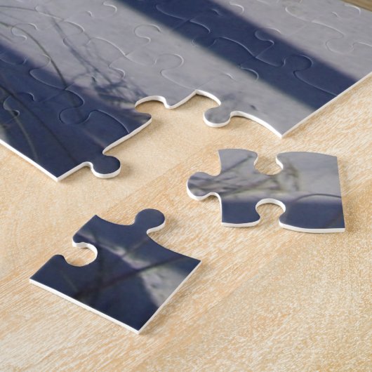 Landschaftlicher Strand mit weißem Sand in der Näh Puzzle (Seite)