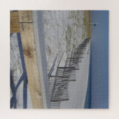 Landschaftlicher Strand mit weißem Sand in der Näh Puzzle (Horizontal)