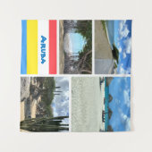 Landschaftlicher Strand und Wüste Aruba Wandteppich (Vorderseite (Horizontal))