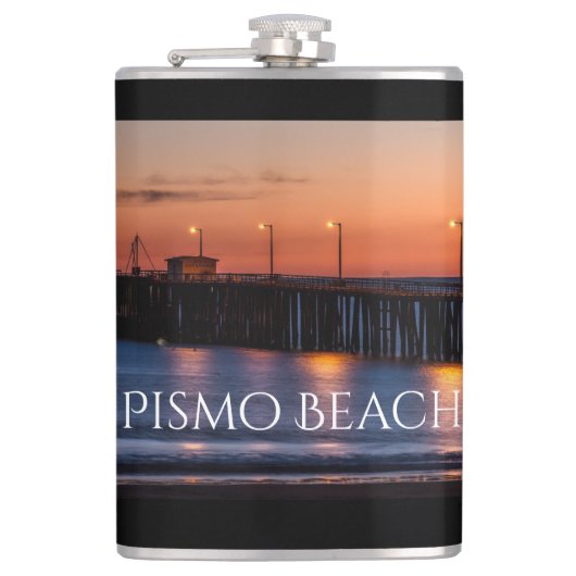 Landschaftlicher Strand von Pismo Flachmann (Vorderseite)