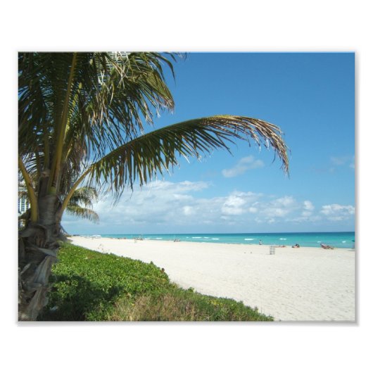 Landschaftlicher Strand, weißer Sand mit Wasser Fotodruck (Vorne)