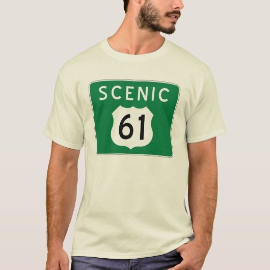 Landschaftlicher T - Shirt der Landstraße 61 (Vorderseite)