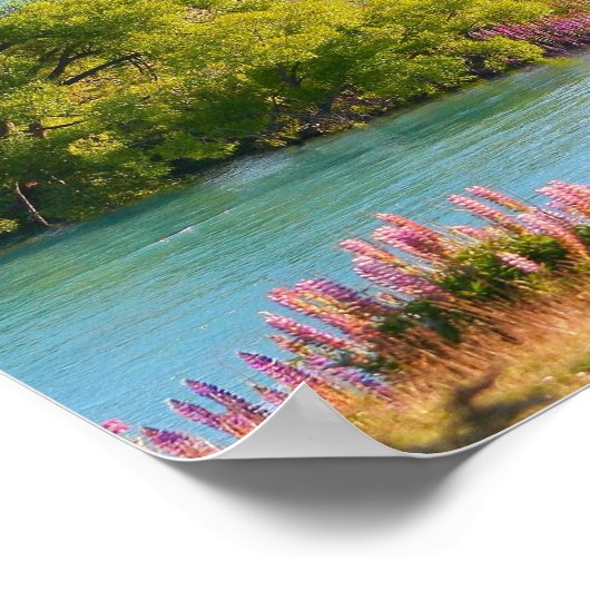 Landschaftlicher Tekapo-See Poster (Ecke)