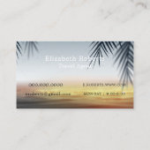 Landschaftlicher Tropical Beach Travel Agent Visitenkarte (Rückseite)