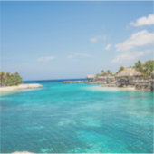 Landschaftlicher tropischer Strand mit Foto aus St Aufkleber (Vorderseite)