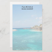 Landschaftlicher tropischer Strand mit Foto aus St Briefpapier (Vorne/Hinten)