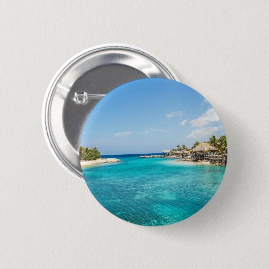 Landschaftlicher tropischer Strand mit Foto aus St Button (Vorne & Hinten)