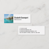 Landschaftlicher tropischer Strand mit Foto aus St Mini Visitenkarte (Vorne/Hinten)