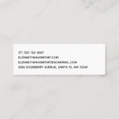 Landschaftlicher tropischer Strand mit Foto aus St Mini Visitenkarte (Rückseite)