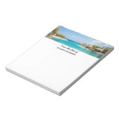 Landschaftlicher tropischer Strand mit Foto aus St Notizblock (Rotiert)