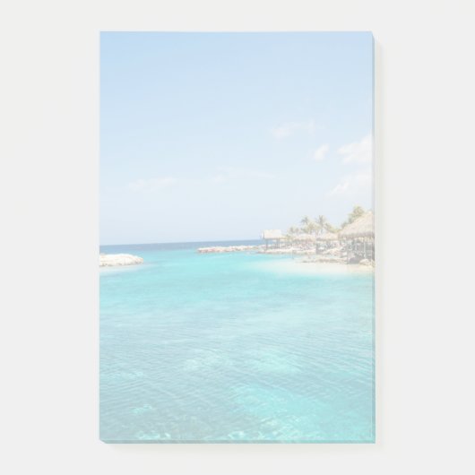 Landschaftlicher tropischer Strand mit Foto aus St Post-it Klebezettel (Vorderseite)