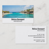 Landschaftlicher tropischer Strand mit Foto aus St Visitenkarte (Vorne/Hinten)