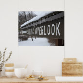 Landschaftlicher Überblick Anmeldung im Winterpost Poster (Küche)