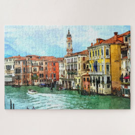 Landschaftlicher venezianischer Kanal Grande Puzzle