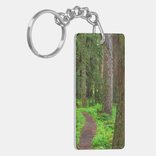 Landschaftlicher Wald Schlüsselanhänger (Vorderseite links)