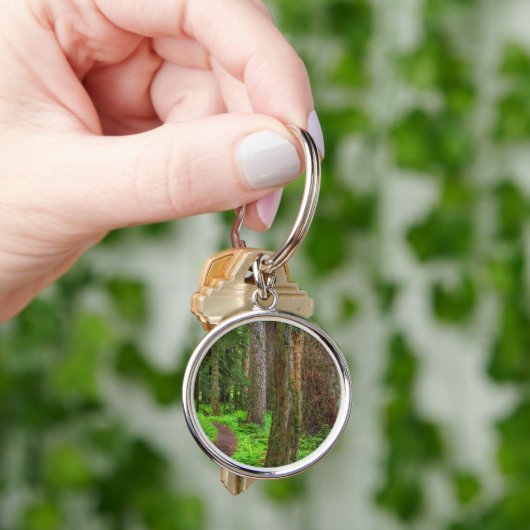 Landschaftlicher Wald Schlüsselanhänger (Hand)