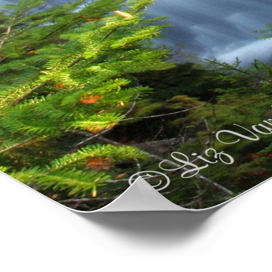 Landschaftlicher Wasserfall Poster (Ecke)