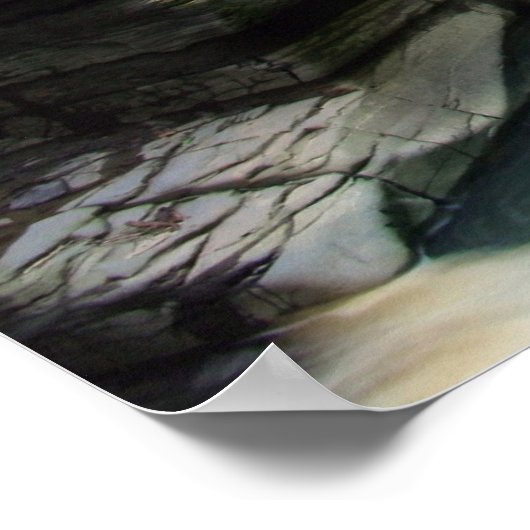 Landschaftlicher Wasserfall Poster (Ecke)