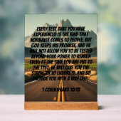 Landschaftlicher Weg vor uns: Kraft durch Versuche Acrylschild (Neutral)