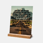 Landschaftlicher Weg vor uns: Kraft durch Versuche Acrylschild (Winkel)