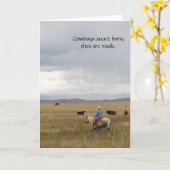 Landschaftlicher Western Cowboy Jeder Anlass Grußk Karte (Gelbe Blume)