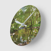Landschaftlicher Wilson-Fluss Runde Wanduhr (Winkel)
