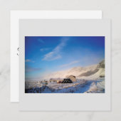 Landschaftlicher Winter in Island Feiertagskarte (Vorne/Hinten)