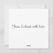 Landschaftlicher Winter in Island Feiertagskarte (Rückseite)