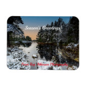 Landschaftlicher Winter schottischer Loch zu Weihn Magnet (Horizontal)