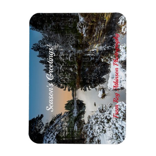 Landschaftlicher Winter schottischer Loch zu Weihn Magnet (Vertikal)