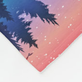 Landschaftlicher Wintersee mit Hirsch Fleecedecke (Ecke)