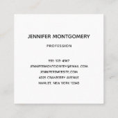 Landschaftlicher Wintersee mit Hirsch Quadratische Visitenkarte (Rückseite)