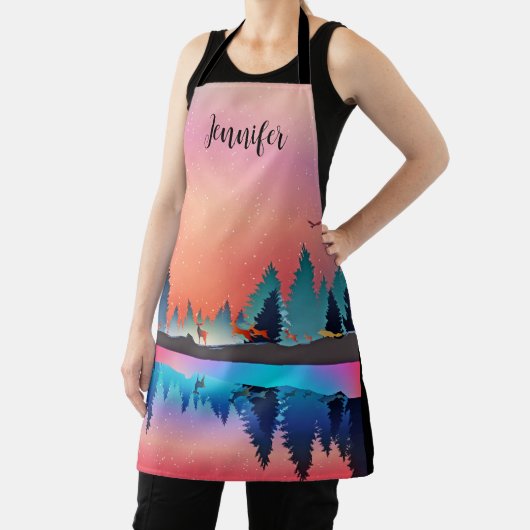 Landschaftlicher Wintersee mit Hirsch Schürze (InSitu)