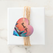 Landschaftlicher Wintersee mit Hirsch Vielen Dank Geschenkanhänger (Beispiel)