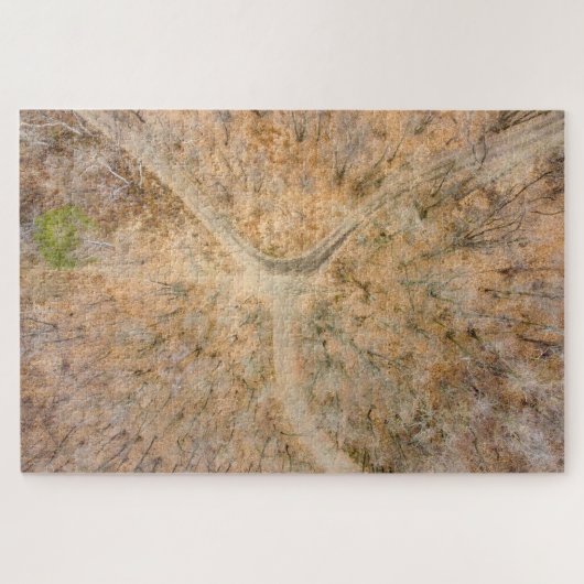 Landschaftlicher zenithaler Blick auf ein Wald Jig Puzzle (Horizontal)