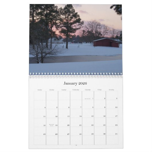 Landschaftliches Alabama Kalender (Jan 2026)