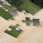 Landschaftliches Alpendorf Dolomiten Berge Puzzle (Seite)