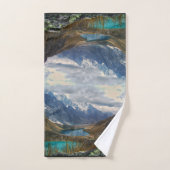 Landschaftliches Alpengebirge Foto Badhandtuch Set (Handtuch)