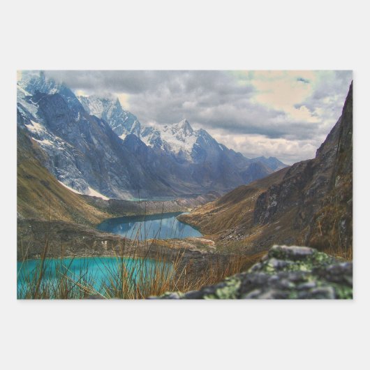 Landschaftliches Alpengebirge Foto Geschenkpapier Set (Vorderseite 2)