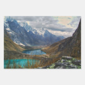 Landschaftliches Alpengebirge Foto Geschenkpapier Set (Vorderseite)