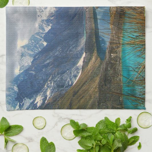 Landschaftliches Alpengebirge Foto Geschirrtuch (Gefaltet)