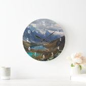 Landschaftliches Alpengebirge Foto Große Wanduhr (Zuhause)