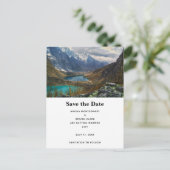 Landschaftliches Alpengebirge Foto Hochzeit Ankündigungspostkarte (Stehend Vorderseite)